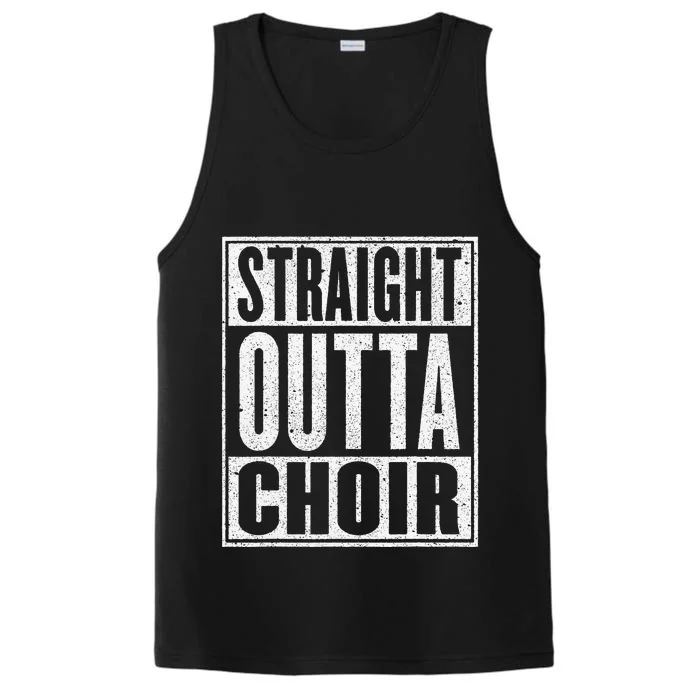 Straight Outta Choir Funny Music Singer Gift Performance Tank