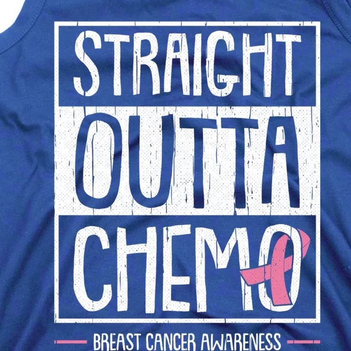 Straight Outta Chemo Breast Cancer Awareness Fight Warrior Gift Tank Top