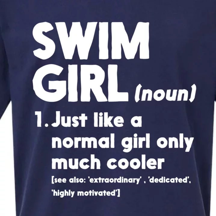 Swim Only Cooler Definition Swimmers Gift Sueded Cloud Jersey T-Shirt