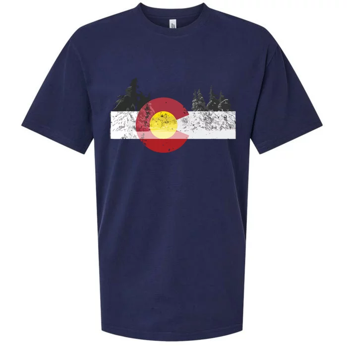 State Of Colorado Flag Sueded Cloud Jersey T-Shirt