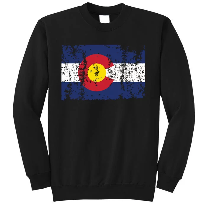 State Of Colorado Flag Tall Sweatshirt