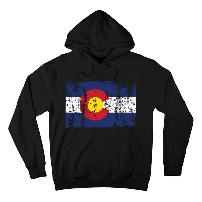 State Of Colorado Flag Tall Hoodie