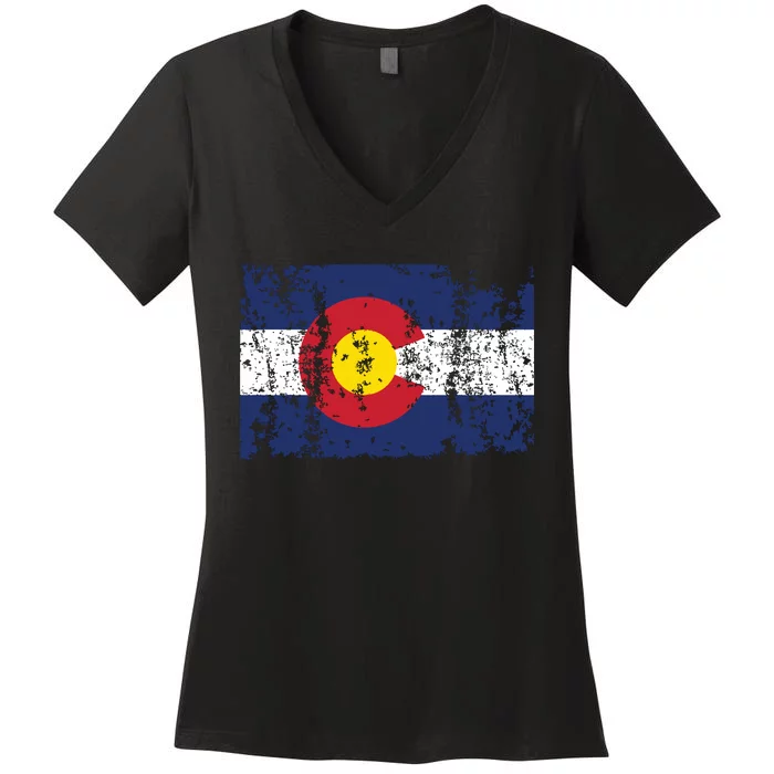 State Of Colorado Flag Women's V-Neck T-Shirt