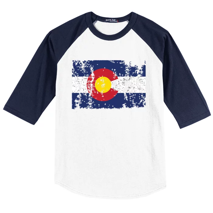 State Of Colorado Flag Baseball Sleeve Shirt