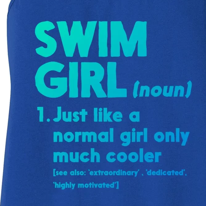 Swim Only Cooler Definition Swimmers Gift Women's Racerback Tank