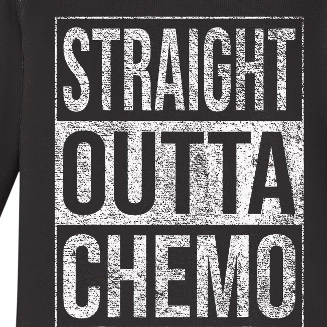 Straight Outta Chemo Chemotherapy Cancer Treatment Baby Long Sleeve Bodysuit