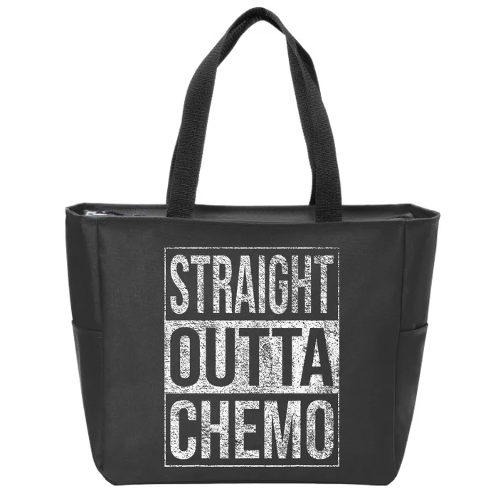 Straight Outta Chemo Chemotherapy Cancer Treatment Zip Tote Bag