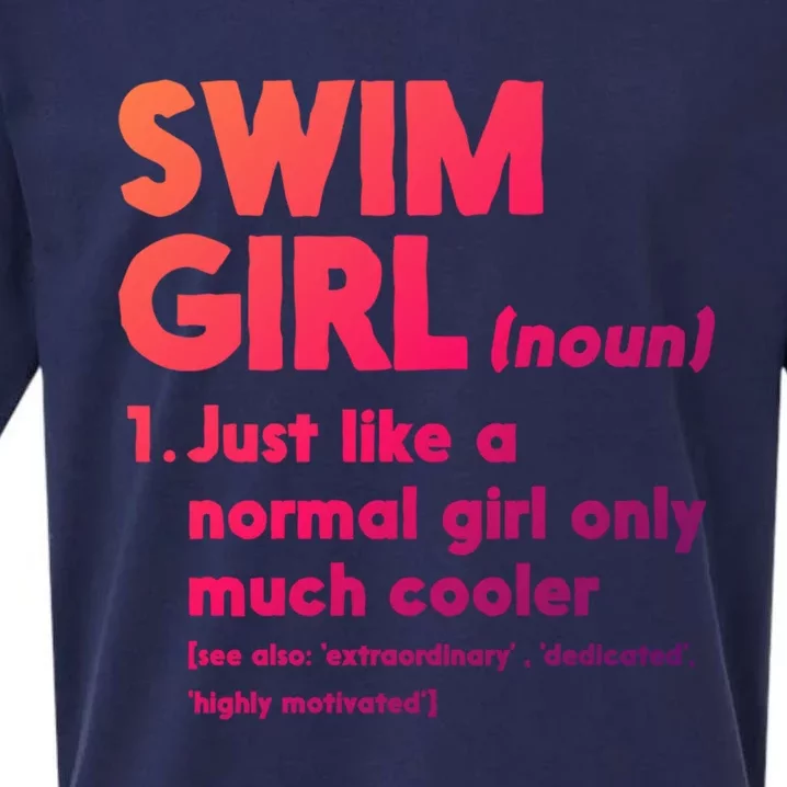 Swim Only Cooler Definition Swimmers Gift Sueded Cloud Jersey T-Shirt