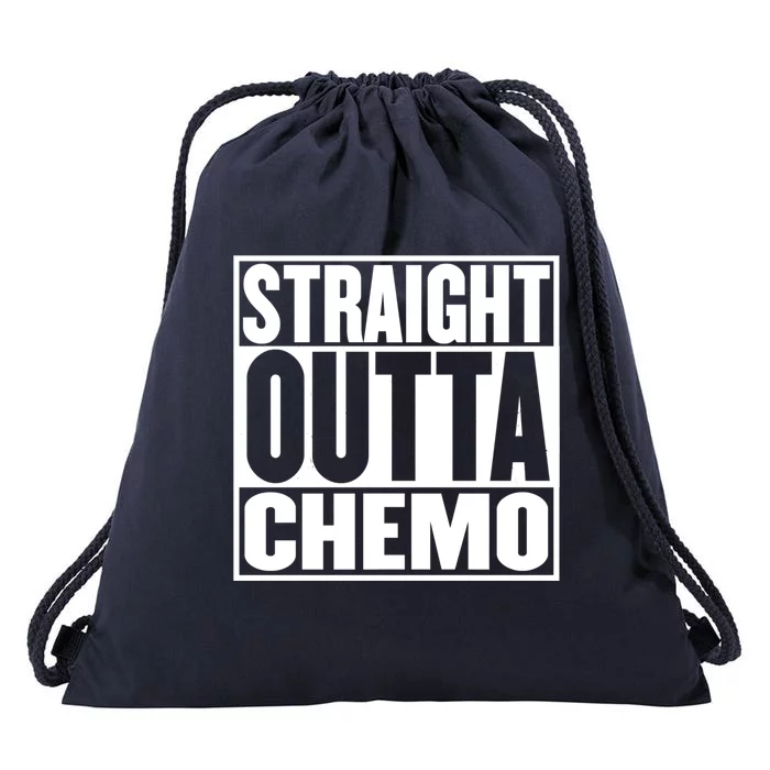 Straight Outta Chemo Gift Fighter Fight Cancer Survivor Great Gift Drawstring Bag