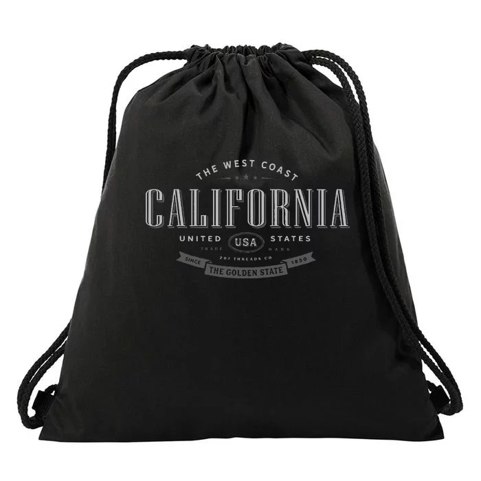 State Of California Drawstring Bag