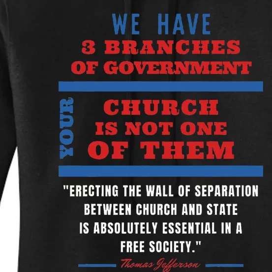 Separation Of Church And State Defend Our Democracy Women's Pullover Hoodie