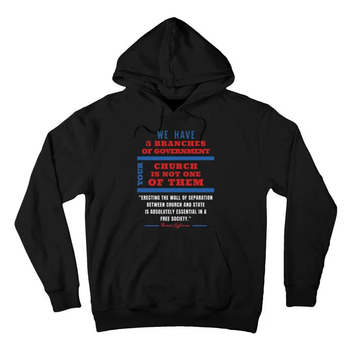 Separation Of Church And State Defend Our Democracy Tall Hoodie