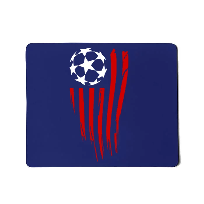 Soccer Ball American Flag Mousepad