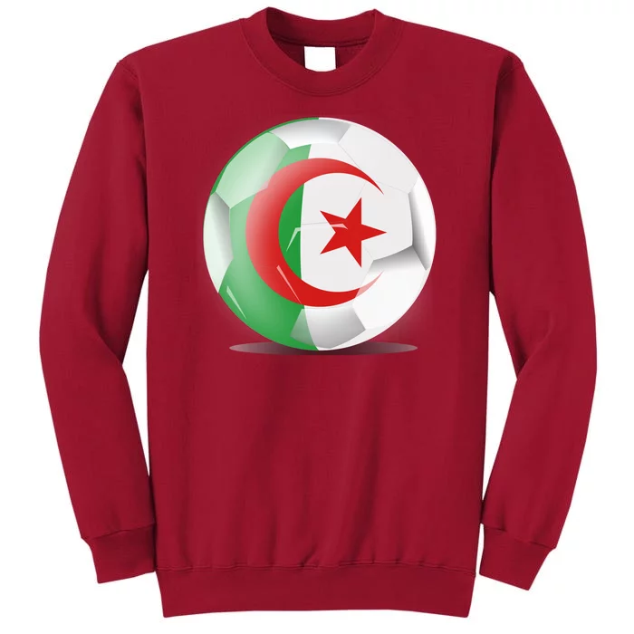 Soccer Ball Country Flag Algeria Tall Sweatshirt