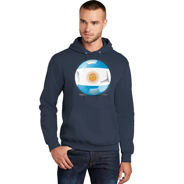 Soccer Ball Country Flag Argentina Hoodie