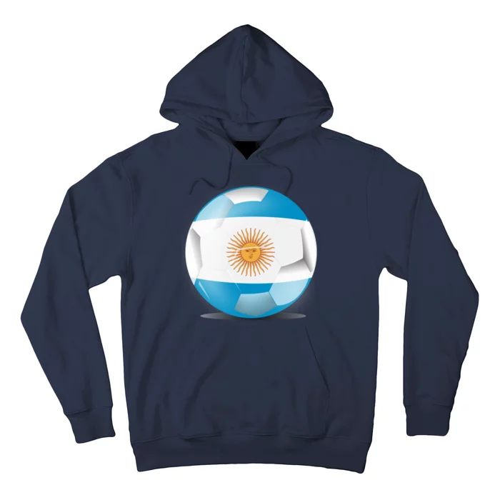 Soccer Ball Country Flag Argentina Hoodie