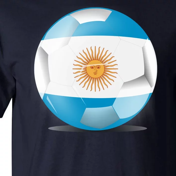 Soccer Ball Country Flag Argentina Tall T-Shirt