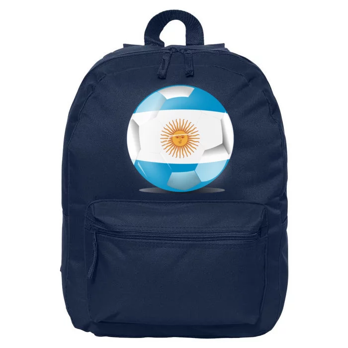 Soccer Ball Country Flag Argentina 16 in Basic Backpack