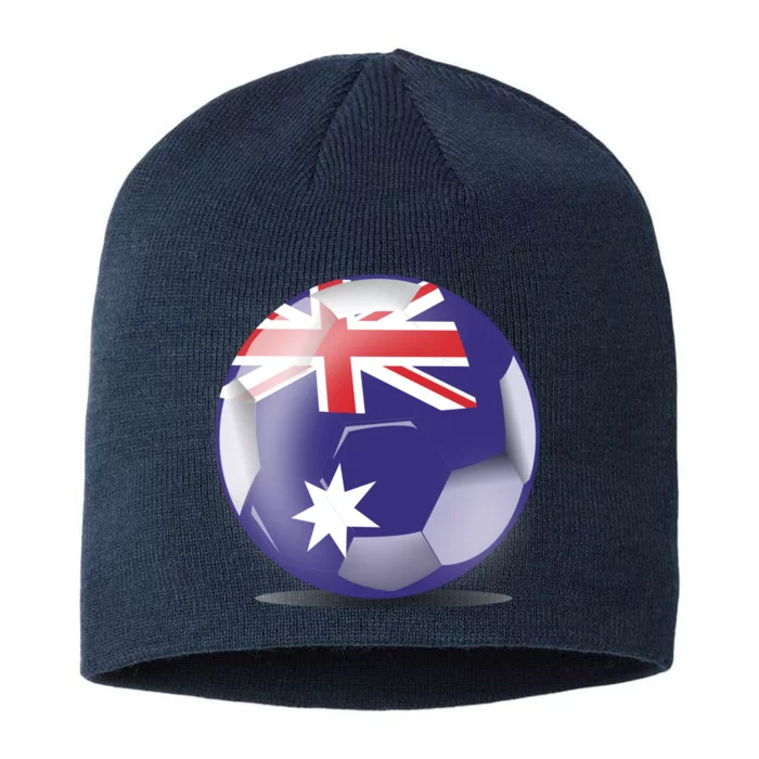 Soccer Ball Country Flag Australia 8 1/2in Sustainable Knit Beanie