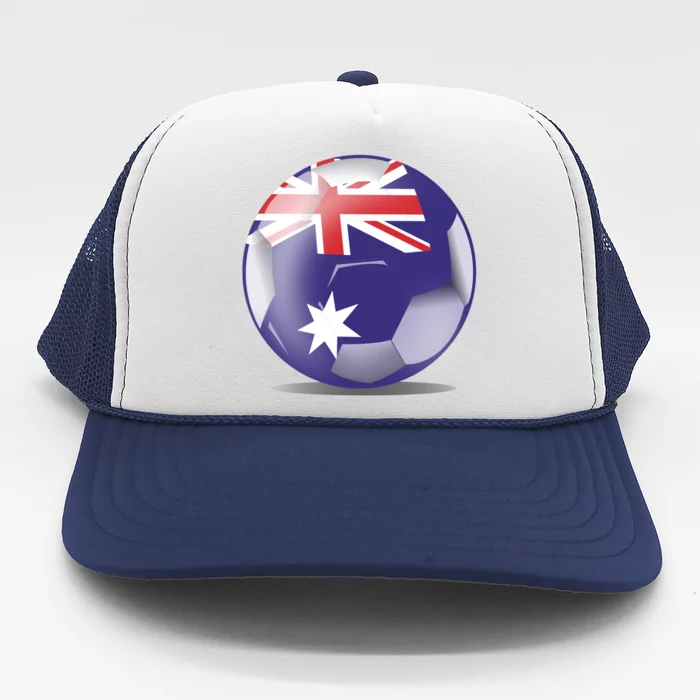 Soccer Ball Country Flag Australia Trucker Hat