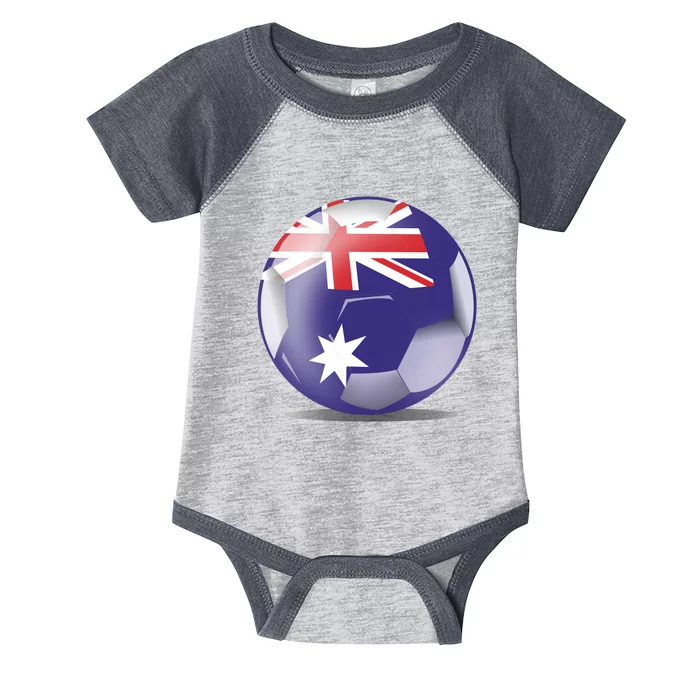 Soccer Ball Country Flag Australia Infant Baby Jersey Bodysuit