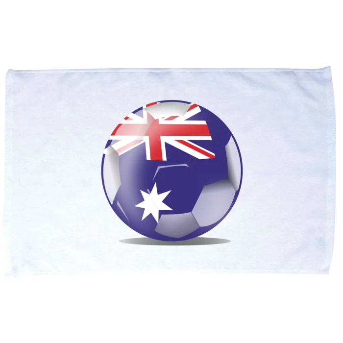 Soccer Ball Country Flag Australia Microfiber Hand Towel