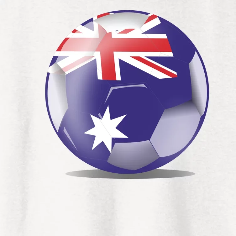 Soccer Ball Country Flag Australia Women's Crop Top Tee