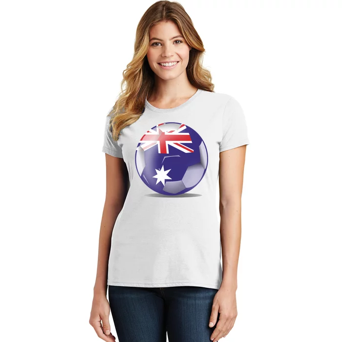 Soccer Ball Country Flag Australia Women's T-Shirt