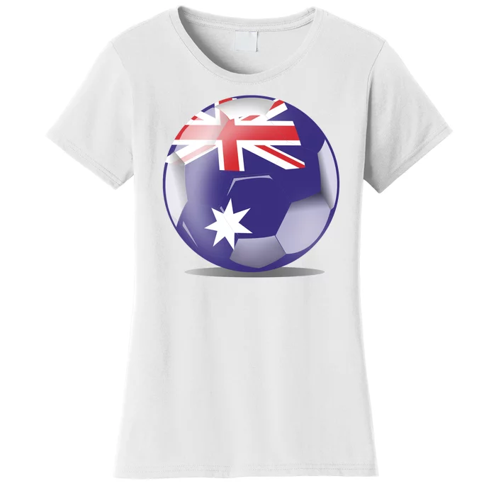 Soccer Ball Country Flag Australia Women's T-Shirt