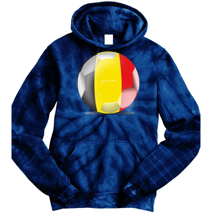 Soccer Ball Country Flag Belgium Tie Dye Hoodie