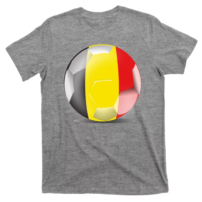 Soccer Ball Country Flag Belgium T-Shirt