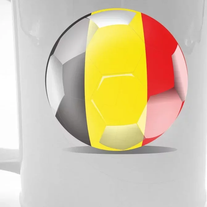 Soccer Ball Country Flag Belgium Front & Back Beer Stein