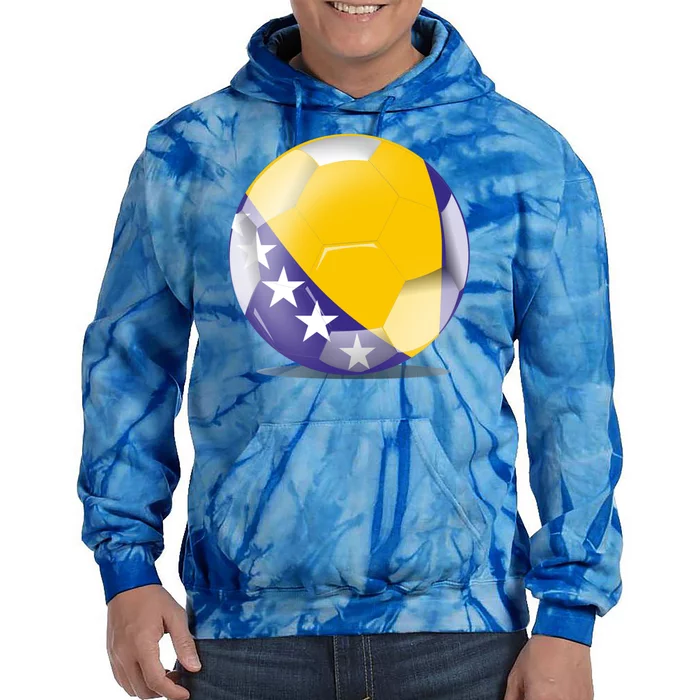 Soccer Ball Country Flag Bosnia Herzegovina Tie Dye Hoodie