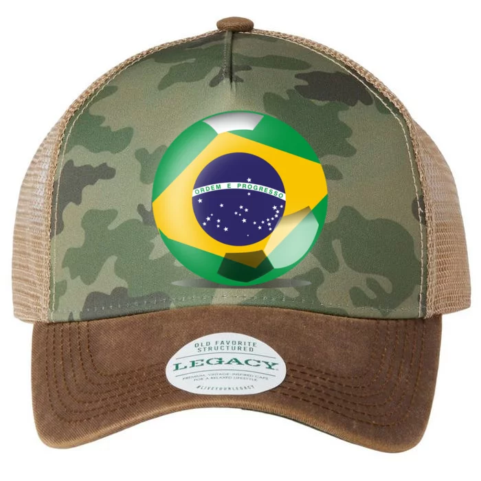 Soccer Ball Country Flag Brazil Legacy Tie Dye Trucker Hat