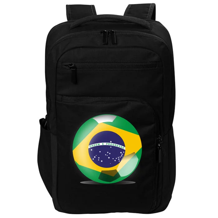 Soccer Ball Country Flag Brazil Impact Tech Backpack