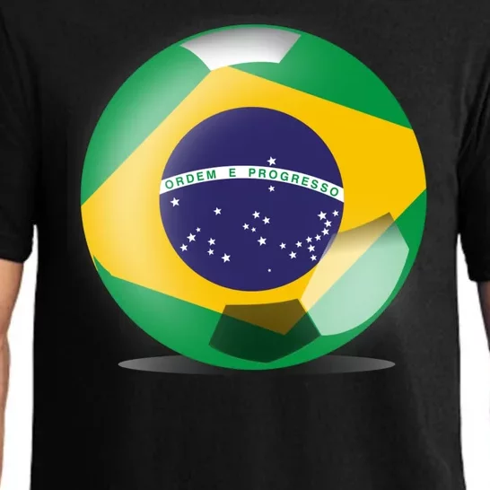 Soccer Ball Country Flag Brazil Pajama Set