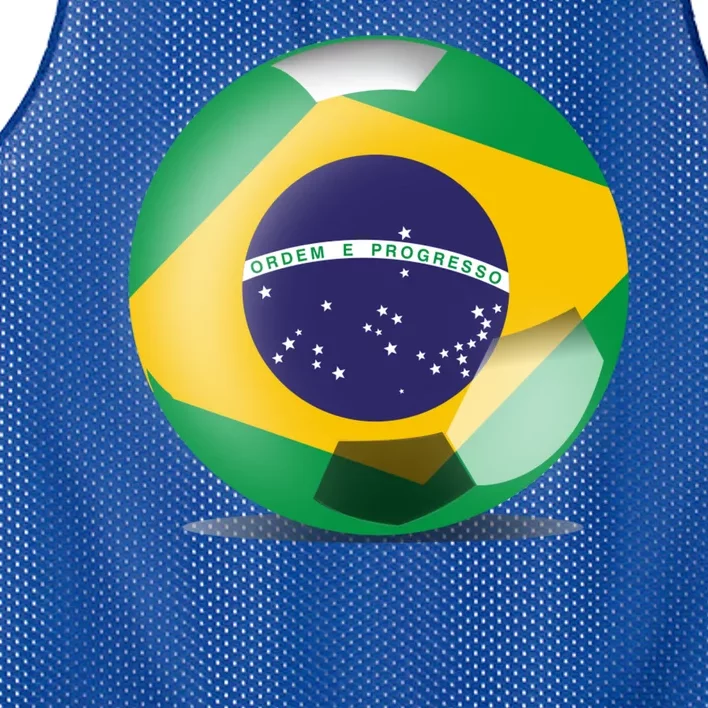 Soccer Ball Country Flag Brazil Mesh Reversible Basketball Jersey Tank