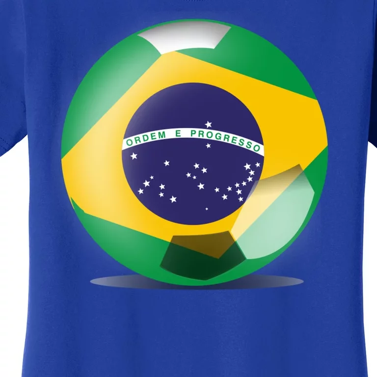 Soccer Ball Country Flag Brazil Women's T-Shirt