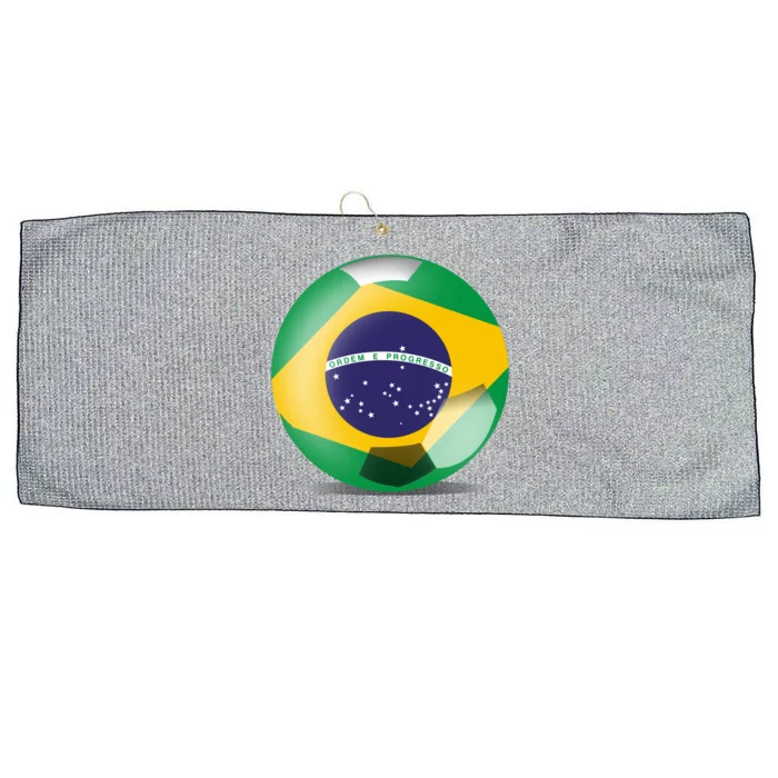 Soccer Ball Country Flag Brazil Large Microfiber Waffle Golf Towel