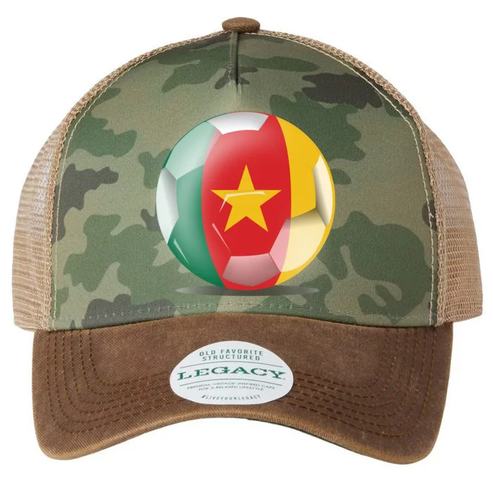 Soccer Ball Country Flag Cameroon Legacy Tie Dye Trucker Hat