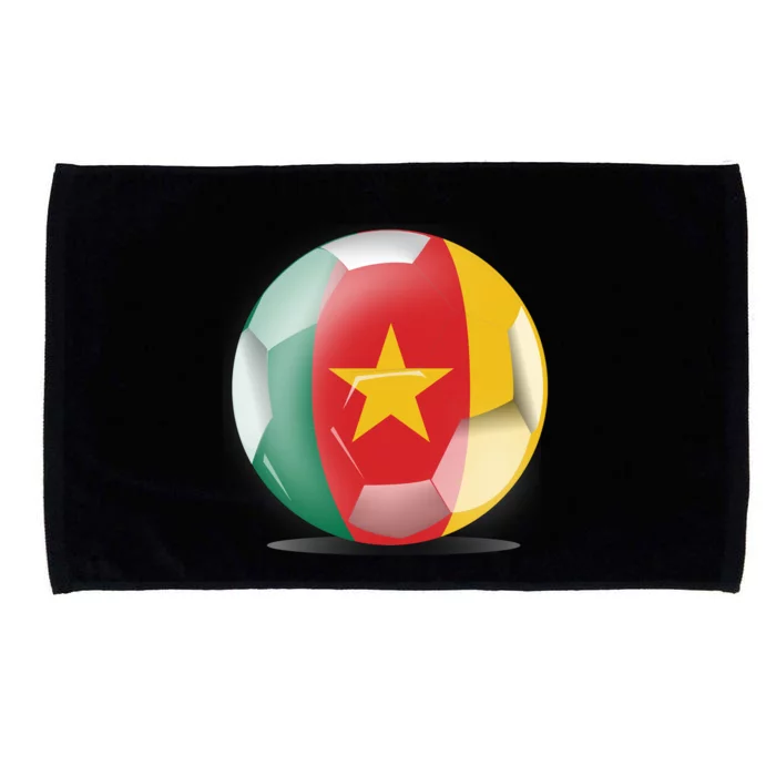 Soccer Ball Country Flag Cameroon Microfiber Hand Towel