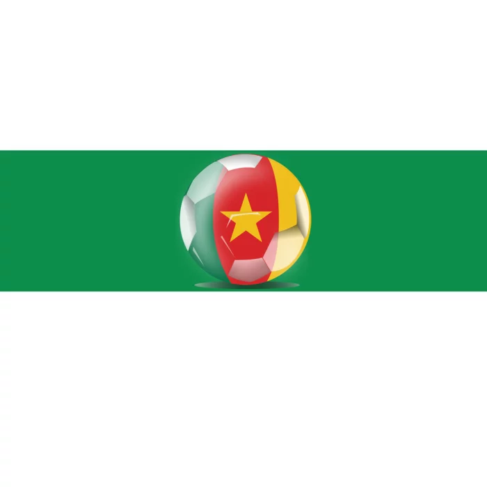 Soccer Ball Country Flag Cameroon Bumper Sticker