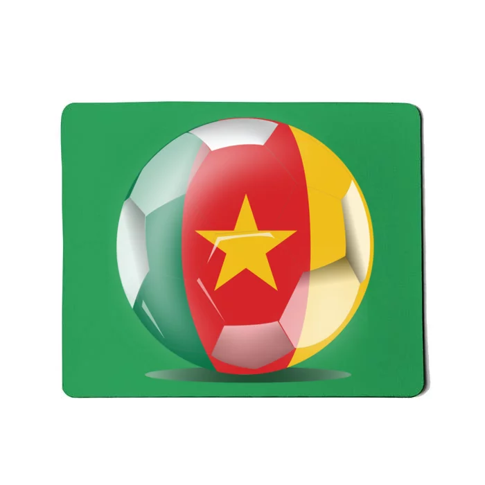 Soccer Ball Country Flag Cameroon Mousepad