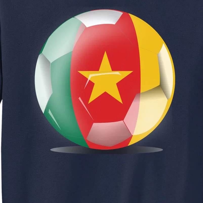 Soccer Ball Country Flag Cameroon Tall Sweatshirt