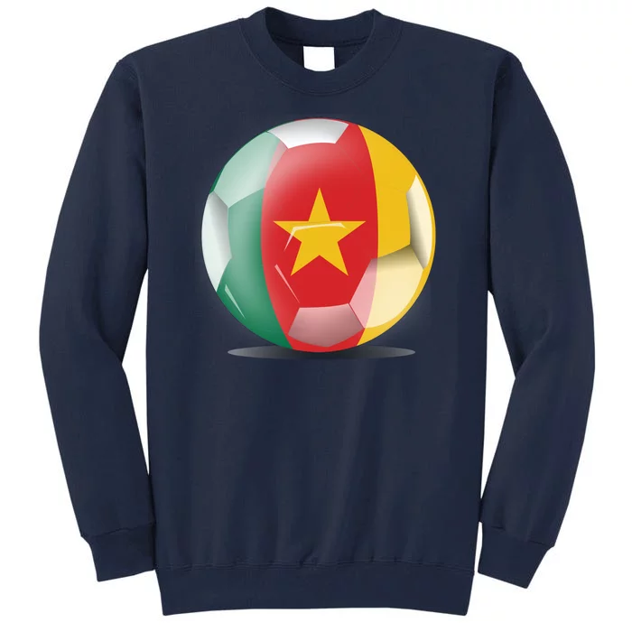 Soccer Ball Country Flag Cameroon Tall Sweatshirt