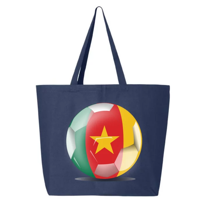 Soccer Ball Country Flag Cameroon 25L Jumbo Tote