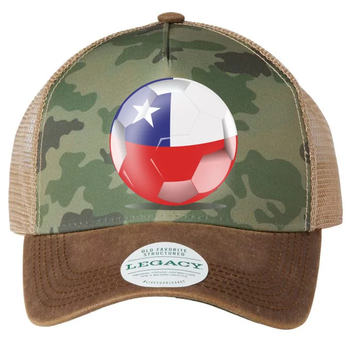 Soccer Ball Country Flag Chile Legacy Tie Dye Trucker Hat