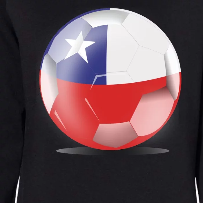 Soccer Ball Country Flag Chile Womens California Wash Sweatshirt