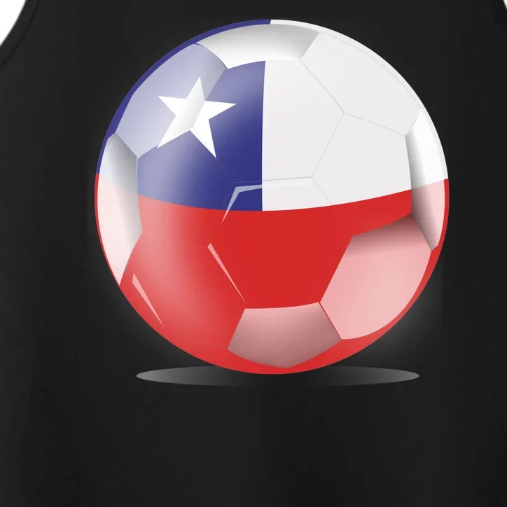 Soccer Ball Country Flag Chile Performance Tank