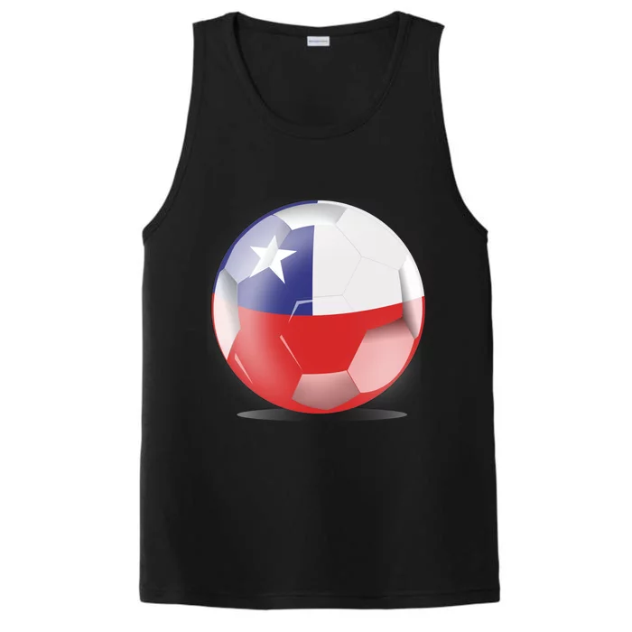 Soccer Ball Country Flag Chile Performance Tank